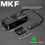 CQBL-1 Laser Aiming IR/Red/Green Dot Laser Indicator Momentary Constant Quick Opening With Scout Light Connect Mount For 20MM
