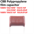 50/20/10pcs capacitor CBB 1000v 1600v 2000v 105 684 103 104 474 473 305 106 475 223 335 155 224 255 334 102 185 222 333 355