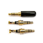 2/5PCS Copper 3/4 Pole 3.5MM Plug Male Headphone Jack with Clip 3.5MM Stereo Audio Connector for 4mm Cable Adapter
