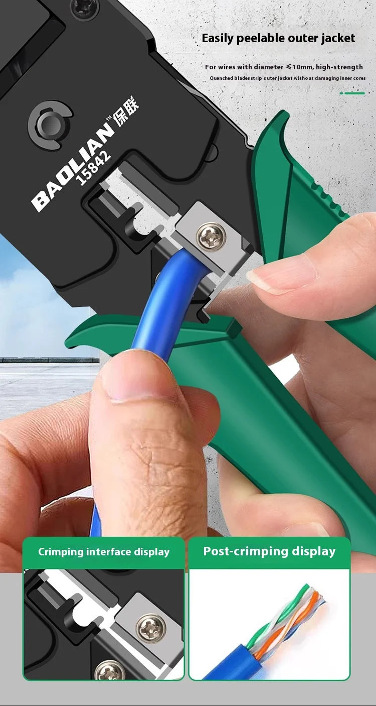 RJ45 Ethernet Cable Cutter Tool RJ11 Crimping Pliers Electrician LAN Network Tester Crimper for 6P 8P RJ12 Stripper Device Gauge