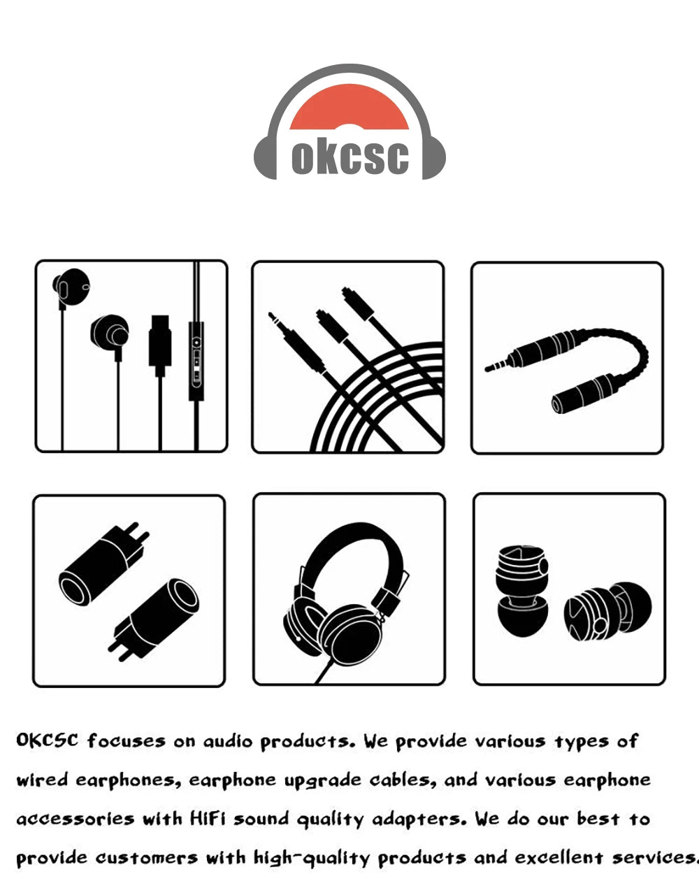 OKCSC Pentaconn EAR Male to MMCX Female Adapter Earphone Connecter for Acoustune HS1650CU/HS1655CU/1670SS/HS1695Ti/1697Ti/ARS153