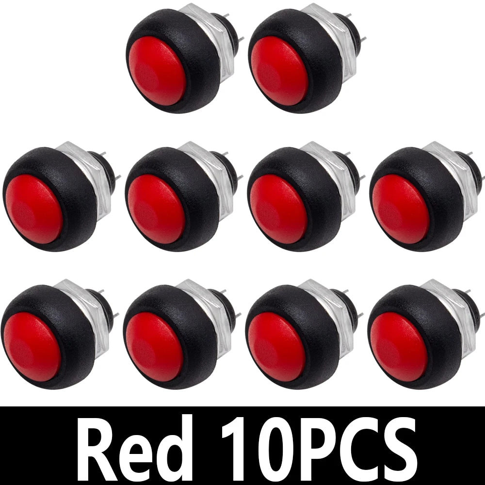 5~10PCS EGBO Mini 12mm Waterproof Momentary ON/OFF Push Button Round Switch PBS-33B PBS-11B For arduino