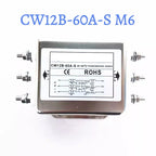 Three-Phase Power Filter inverter EMI Servo Filter Purifier CW12B-10/20/30/40/50/60A-S/SR AC 380V Three-Wire Rail Mount Terminal