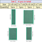 Universal PCB Circuit Protoboard Double Sided Breadboard 2x8 3x7 4x6 5x7 7x9CM Stripboard Prototyping Board DIY Electronic Kit