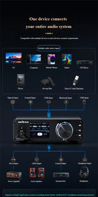 Lossless HIFI Audio Decoder 2pcs ES9038Q2M DAC DSD256 384KHz Lossless Decoding Music Player QCC3095 Bluetooth 6.2 AMANERO Module