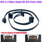 Modular Power Cable for GIGABYTE AORUS AP750GM AP850GM, GPU PCIe 8Pin 6+2Pin, CPU 4+4Pin, HDD SSD SATA Molex IDE 4Pin, ATX 24Pin