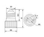 Gu10 To E26 e27 Lampholder Adapter Fireproof Screw E26 E27 To 2Prong Gu10 LED Lamps Spotlight Bulb Light Socket Adaptor
