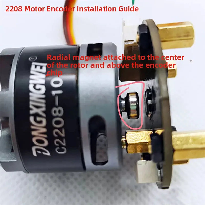 AS5600 12-Bit High Precision Magnetic Encoder Module I2C Angle Speed Sensor with Radial Magnet and Mounting Holes for FOC