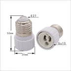 Gu10 To E26 e27 Lampholder Adapter Fireproof Screw E26 E27 To 2Prong Gu10 LED Lamps Spotlight Bulb Light Socket Adaptor