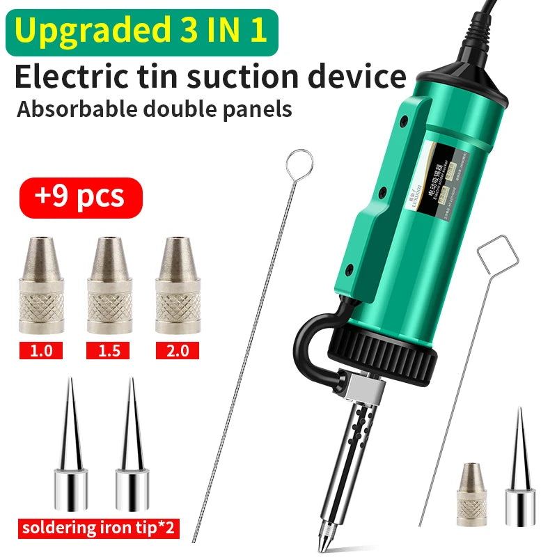 LUXIANZI 40W Desoldering Machine 2IN1 Electric Soldering Iron Suction Tin Sucker Vacuum Gun Hand Welding Tool Desoldering Pump