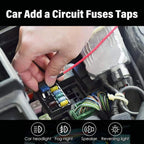 Micro2 Add a Circuit Fuse Tap 12V APT Micro II Automotive Holder Adapter Fuses Taps Connector ATR 12V with 5Pcs 20A Blade Fuse