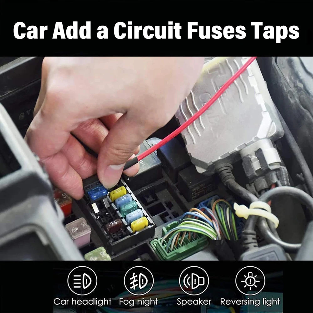 Micro2 Add a Circuit Fuse Tap 12V APT Micro II Automotive Holder Adapter Fuses Taps Connector ATR 12V with 5Pcs 20A Blade Fuse