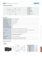 CNTD CM-1703 CM-1703K CM-1703N Micro Switch Limit Switch Travel Switch Self-Resetting Long Handle Roller Snap Action Electrical