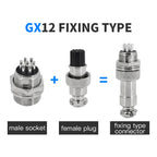 5Set GX12 GX16 Connectors 2pin 3pin 4pin 5pin Aviation Plug Socket Female Male Fixed Fixing Type Electrical Cable Wire Connector