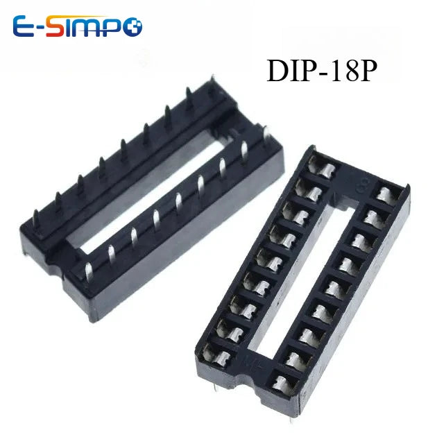 10PC 2.54mm IC Socket DIP6 DIP8 DIP14 DIP16 DIP18 DIP20 DIP28 DIP40 Pin Connector 8 14 16 18 20 24 28 40Pin DIP Socket Chip Base