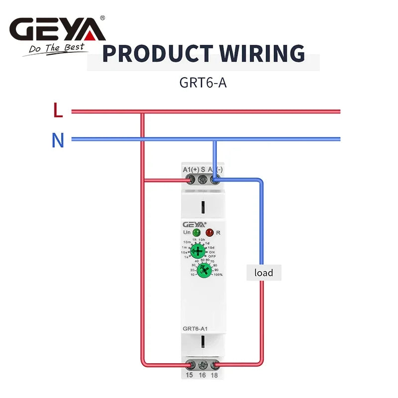 GEYA Delay Time Relay Electronic Type 10A AC230V OR AC/DC24V-240V Time Relay 24V 220V GRT6-A/B