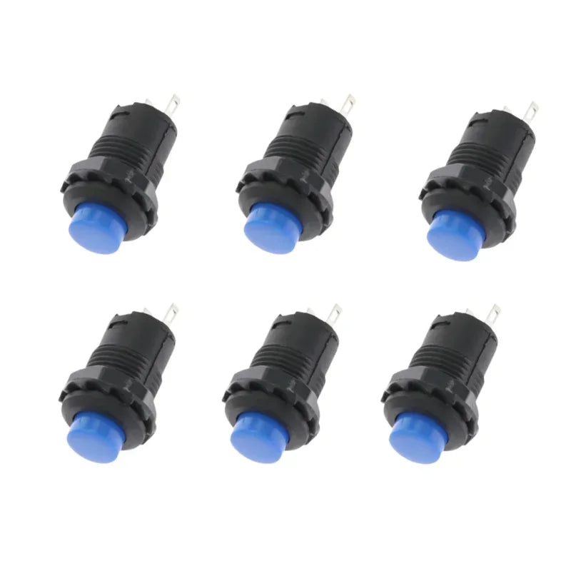 6pcs 12mm self-locking Momentary push button switches 3A /125VAC 1.5A/250VAC Minitype Push Button Switch DS-227 427 DS-228 428