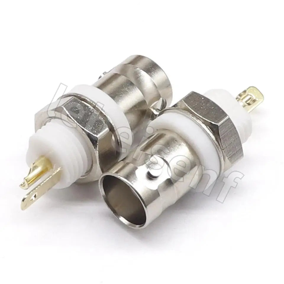 1/5/10pcs 50 ohm BNC-KY insulated white glue BNC socket Q9 female head welding panel bnc female head connector