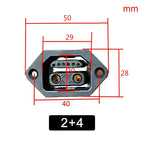 XT60/TX90 to 2+4/2+6 Cable Connector Male Female Electric Vehicle Lithium Battery Charging Socket 4 Square New Energy Power Line