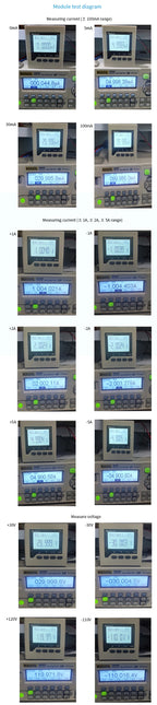 High Precision Isolated Dual Display DC Voltmeter Ammeter Panel Meter, uA Level Detection Threshold Alarm, RS485 Modbus RTU LED