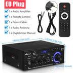 Woopker AK35/AK45 Pro/AK55 Digital Amplifier Bluetooth Sound Amplifier 2 Channel HIFi FM USB Audio Amp For Home Car Karaoke