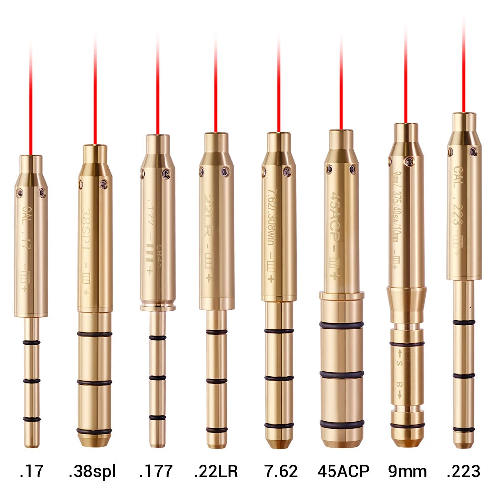 Laser Bore Sighter .22LR .177 .223Rem 9mm/.38spl 300WIN .30-06 8X57JS Barrel for Pistol Rifle Airsoft Cartridge Collimator