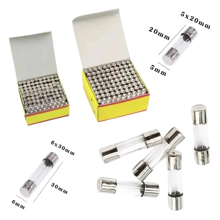 0.1A -30A 5x20mm 6x30mm Quick Blow Glass Tube Fuse Assorted Kits