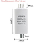 CBB60 Capacitor with Screws AC 450V 4 Pin Dual Insert Motor Run Capacitors 4UF-60UF for Washing Machine Air Water Pump 12uf 16uf