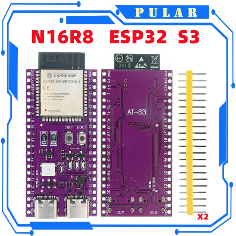 ESP32 ESP32-C3 AI-C3 ESP32-C3-DevKitM-1 N16R8 ESP32-S3-DevKit C ESP32-C3-MINI-1 AI-S3 ESP32-S3 Dual Type-C USB development board