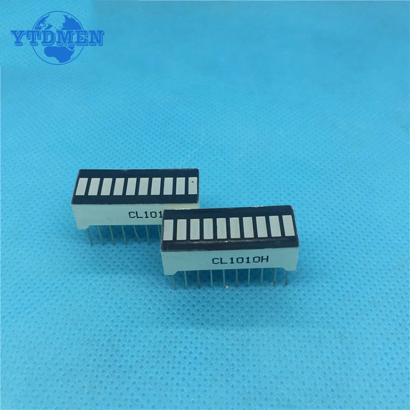5PCS LED Display Module Ultra Bright Red Blue Green Light Bar,10-segment LED Digital Tube 20pins 8 Character 25x10mm for Arduino