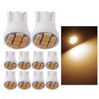 10Pcs AC/DC 6V 6.3V Led Bulb Arcade Pinball Car Light T10 W5W 555 192 168 194 1206 8 SMD LED White Blue Red Green Amber Pink