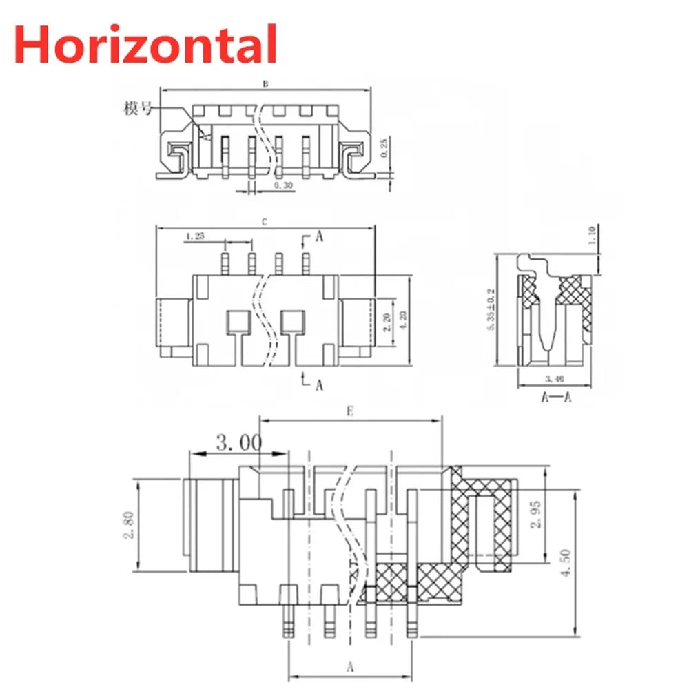 20/50PCS JST1.25 SMD SMT 1.25MM Pitch Male Pin Header Vertical/ Horizontal connector 2P/3P/4P/5P/6P/7P/8P/10P For PCB Board