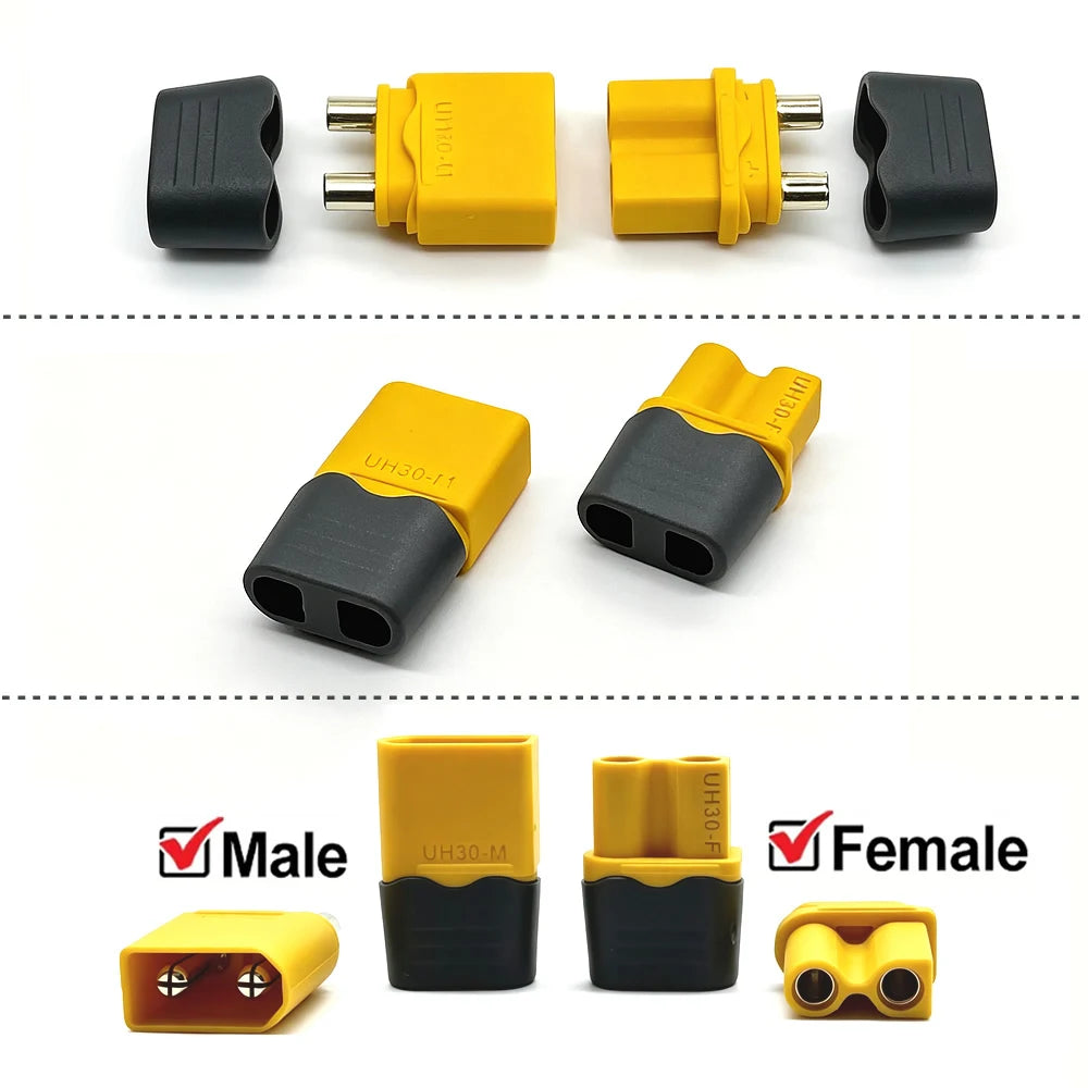 XT30 Connector Plug with Sheath Housing Male/Female XT30 Plugs and Welding Fixtures For RC Lipo Battery Cars Drones Airplane
