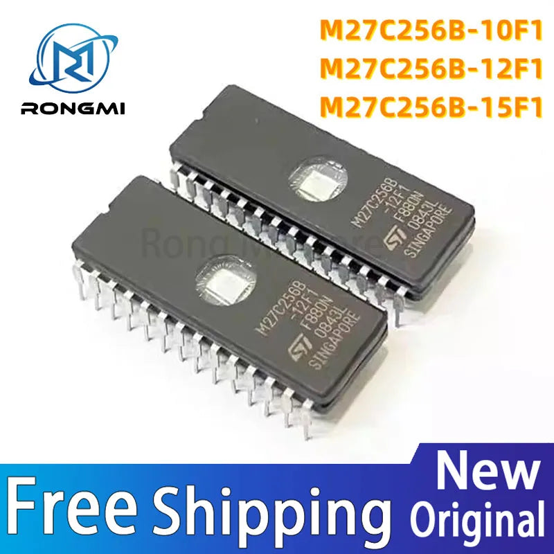 5PCS/ 10PCS  M27C256-10F1 M27C256B-10F1 M27C256 27C256 M27C256B DIP28 IC EPROM UV 256KBIT 100NS Memory Chips best Quality