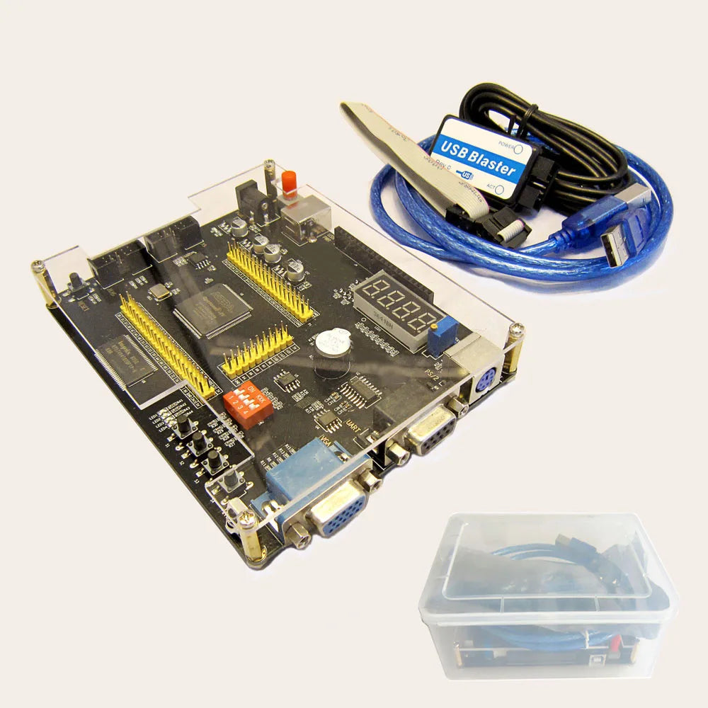 Educational DIY Kit for Altera CycloneIV FPGA, Includes EP4CE6 EP4CE10 PCB Board & USB Download Cable + Plastic Box