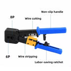 Crimping Pass Through RJ45 6P 8P Cat5 Cat5e Cat6 Pliers Crimp Net Work Tool Multifunction Crimper End-Pass-Through Connectors