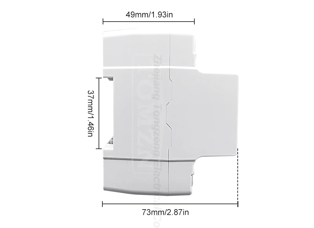 TOMZN Dual Power Automatic Transfer Switch Relay Over Under Voltage Current Protection with LED Display and Overload Cut Off
