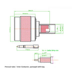 N Male Plug L16 N Crimp Solder for RG59 LMR240 CNT240 RF Connector Nickel Plated Brass 50ohm Coax Wire Coaxial Cable
