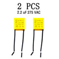 2.2uF X2 Safety Capacitor 275VAC Polypropylene Film for DC AC Pulse Circuits Smart Home Appliance Power Supply Stable P