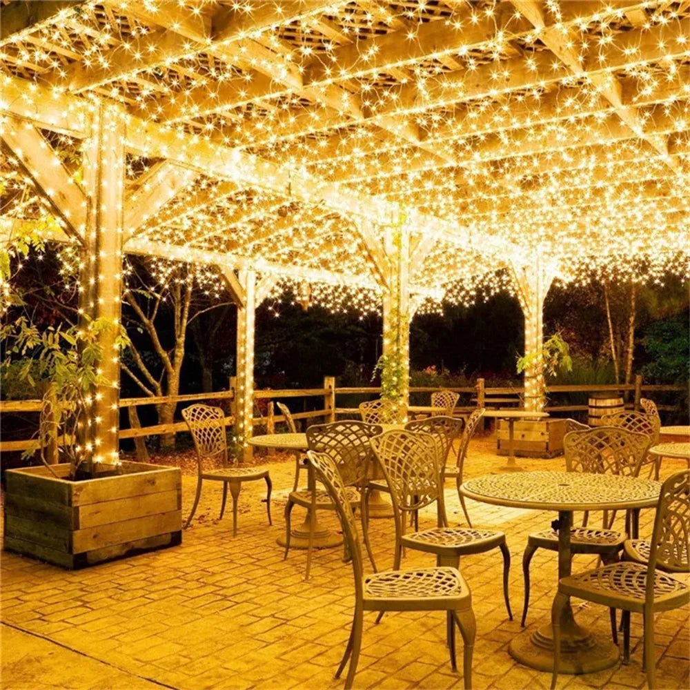Holiday Outdoor 100 LED String Lights 10M 220V 110V Christmas Xmas Wedding Party Decorations Garland Lighting Christmas light