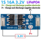 BMS 1S 12A 16A 24A 3.7V LiFePO4 Lithium Battery Protection Board 18650 4.2V Charging Voltage/Short Circuit/Overcharge Prevention