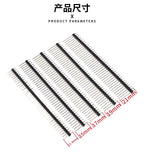 10Pcs 2.54mm Pin Header Single Row Straight Copper Needle Gold Plating 1 * 40Pin 1X40P Length 11.4/13/15/17/19/ 21/23/25/30/40mm