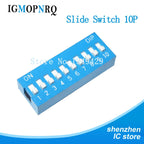 10pcs Slide Type DIP Switch Module 1 2 3 4 5 6 7 8 PIN 2.54mm Position Way DIP Blue Pitch Blue Snap Switch Dial Switch