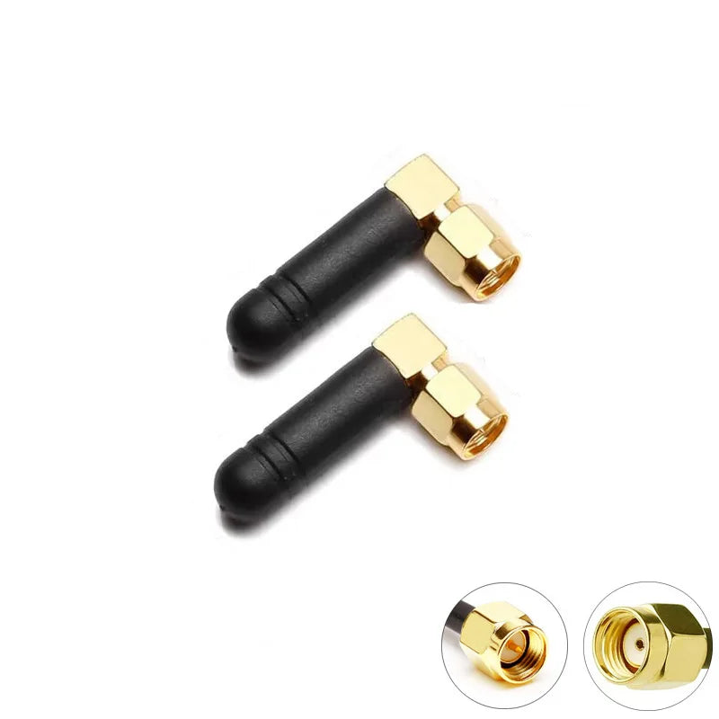 2PCS 2.4G Mini WiFi Antenna 2dBi SMA Male Connecter for Motherboard  Modem USB Adapter AP Client FPV Transmitter Extender