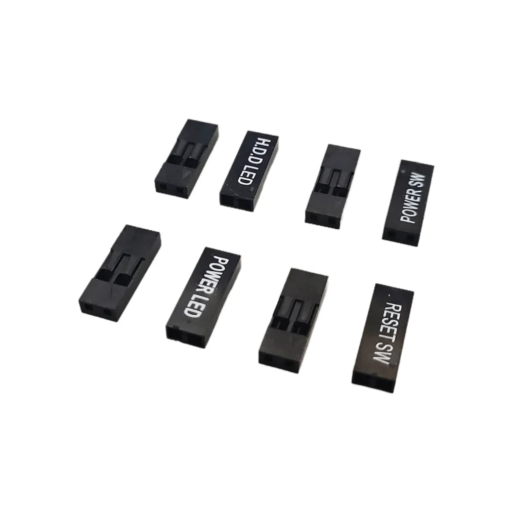 20pcs Printed DuPont Shell Connector for Computer Mainframe Audio, HDD LED, USB, +P, -P, Reset, Power SW, Speaker Connectors