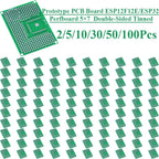 2~100Pcs 5X7 Double Sided Tin Plated Breadboard Prototype PCB Board Compatible With Wifi ESP8266 ESP12F ESP12E ESP32 Module