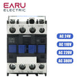 EARU Three Phase LC1 CJX2-1810 18A NO Coil Voltage AC Contactor 380V 220V 110V 24V 50/60Hz Din Rail Mount 3Pole+1NO Normal Open