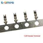 100pcs 1.25mm GH1.25 Male Female Terminals Male Crimp Pins Connectors
