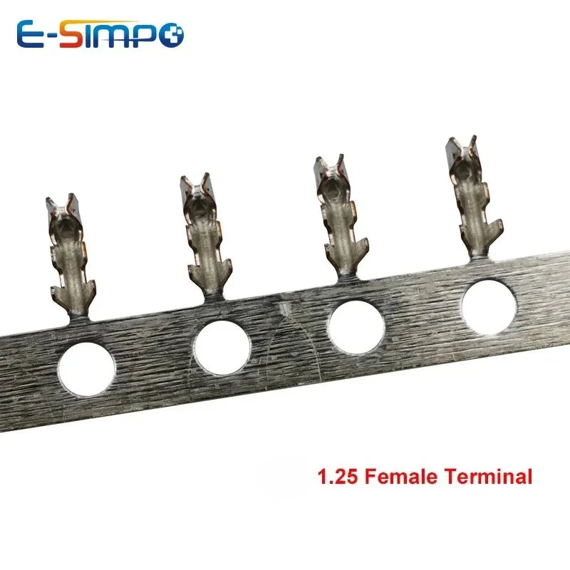 100pcs 1.25mm GH1.25 Male Female Terminals Male Crimp Pins Connectors