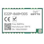 EBYTE SX1262 Lora Spread Spectrum E22P Series Wireless Module Built-In PA+LNA+SWA ESD Protection 30Dbm 12KM SPI 868Mhz
